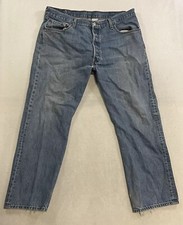 Vintage Levi's 501 Jeans Men's Size 40x30 Blue Denim Button Fly Straight Leg