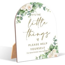 White Rose Bathroom Basket Sign For Wedding, Wedding Ceremony Sign, 6 x 8 Inc...