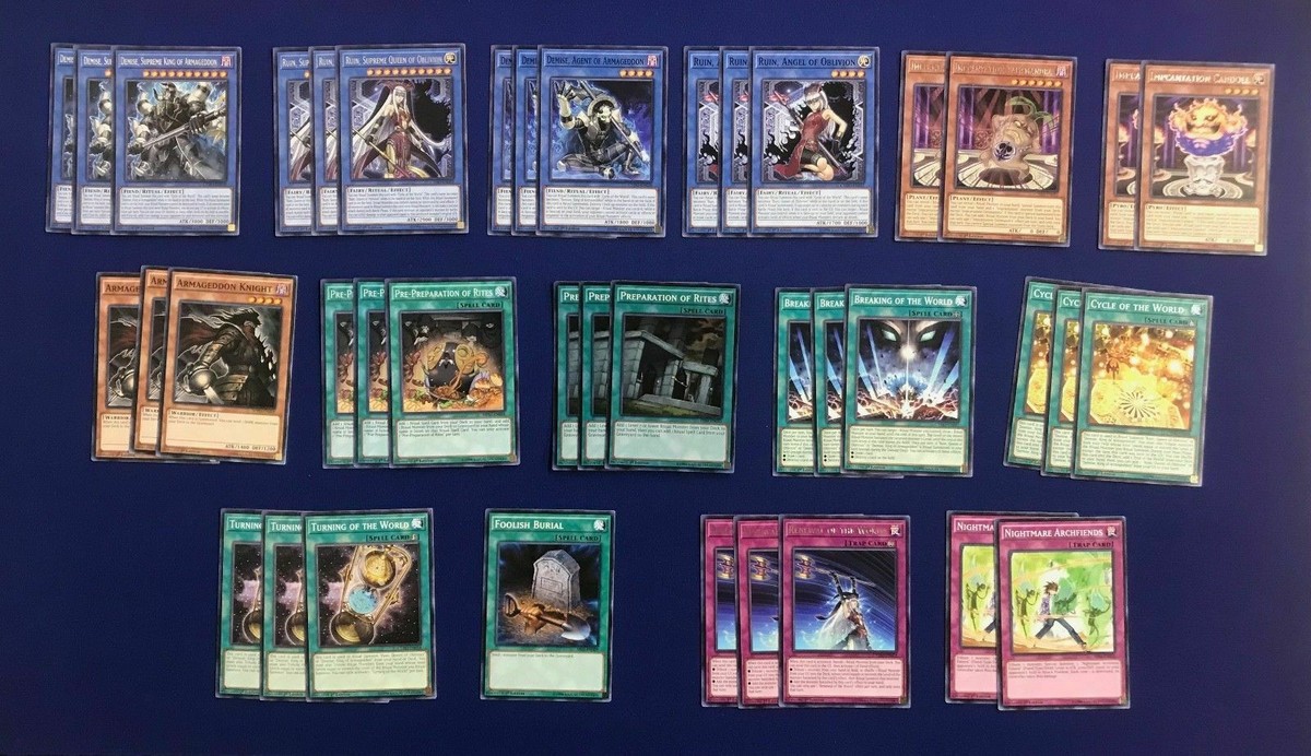 yugioh demise deck Yugioh Demise & Ruin Ritual Deck - Supreme King Armageddon Impcantation  Zaborg
