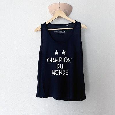 Top Damen Weltmeister Team Frankreich Fußball Tanktop Trikot - S