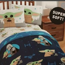 Star Wars the Mandalorian Grogu Twin 4pc Comforter set