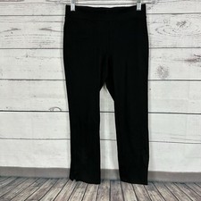 Quince Pants Womens XS Black Pull On Straight Ponte Cropped Office Career