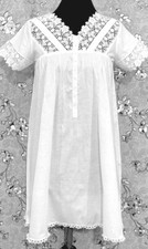 SoieRose SR-1164 Victorian-Inspired White 100 Cotton Nightgown