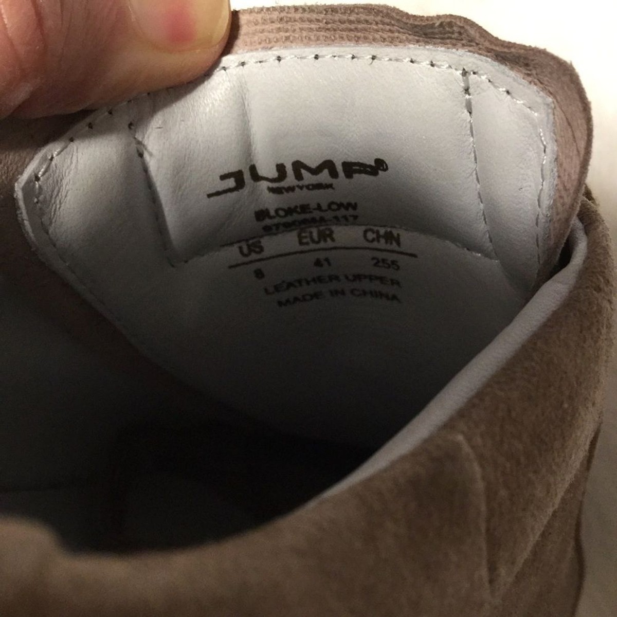 JUMP New York sz 8 Sneakers Leather Bloke Low Laces in Mushroom Tan NWT NWT JUMP New York sz 8 Sneakers Leather Bloke Low Laces in  main image 2