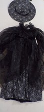 Pottery Barn Kids Toddler Glow in Dark Witch Costume Black Spider web 3T 128