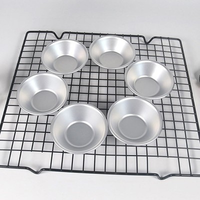  24 Pcs Aluminum Egg Tart Base Reusable Baking Molds Practical