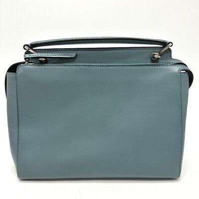 FENDI 8BN293 Dot com 2WAY Hand Bag Leather blue | eBay FENDI 8BN293 Dot com 2WAY Hand Bag Leather blue | eBay