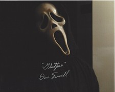 DANE FARWELL SIGNED AUTHENTIC 'SCREAM' GHOSTFACE 8X10 PHOTO C w/COA STUNT ACTOR