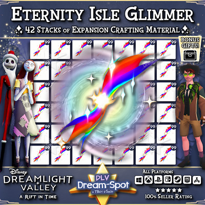   Disney Dreamlight Valley   42 Stacks Of Glimmer   +Extra Items  
