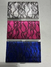 (3) PROFUSION Compact Mirror EYE SHADOW PALETTES 12 Colors (Pink, Blue, Silver)