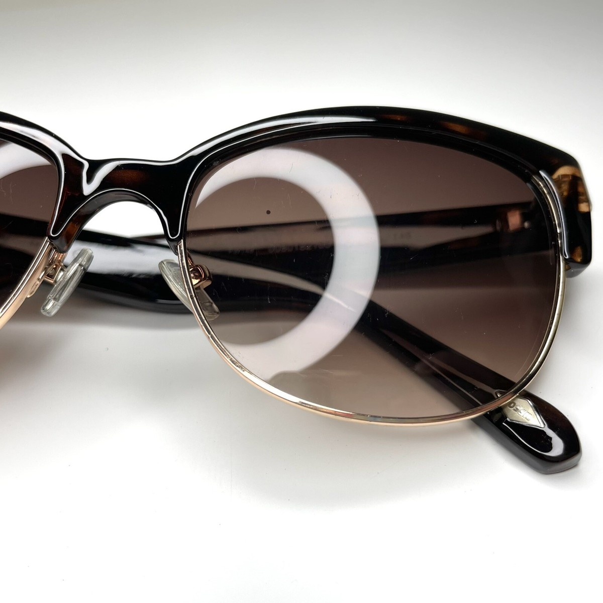 FOSSIL Sunglasses Cat Eye Tortoise Gold Accents Brown  display picture 1
