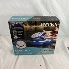 Intex Mega Chill 56822EP 35" Inflatable Floating Cooler - Blue