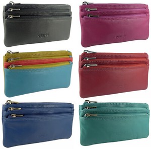soft leather zip purse