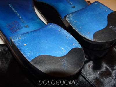 Sutor Mantellassi Blue Italian Leather Tassel Heeled Loafers Luxury Mens Size 10 NEW $900 SUTOR MANTELLASSI ITALY 10 D TAssel loafers SHOES w  main image 4