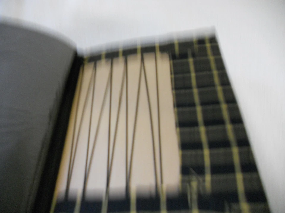 REPRODUCTION FABRIC COVERED PHOTO ALBUM - NEW - BLACK AND YELLOW CHECK - Image 4 of 4