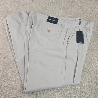 Daniel Hechter Mens 40x32 Chino Cotton Blend Stretch Tapered Leg Pants NEW
