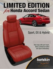 Katzkin Red Leather Seats Covers Honda Accord 2018-2022 Katzkin Red Leather Seats Covers Honda Accord 2018-2022