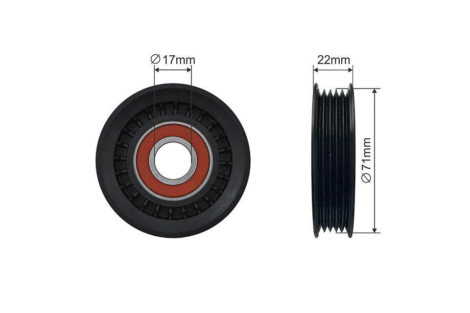 Fits NTY RNK-FR-057 V-RIBBED BELT PULLEY IDLER ⭐UK Stock⭐ - Image 3