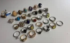 Lot of vintage costume jewelry rings various sizes