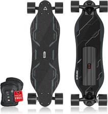 Electric Skateboard with Remote Control Compact Deck 4 Speed Ride Board for Teen