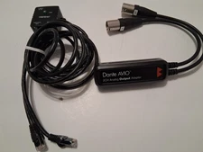 Audinate Dante AVIO 2 Channel XLR Analog Output Adapter ADP-DAO-AU-0X2 & PoE Inj