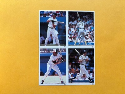 U Pick - 1989 Red Foley 4 Player Sticker Sheets
