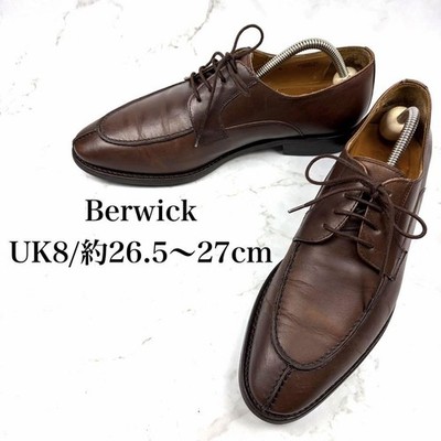 Berwick 1707 U-Shape Leather Dress Shoes Brown 27cm Men s Excellent Condition