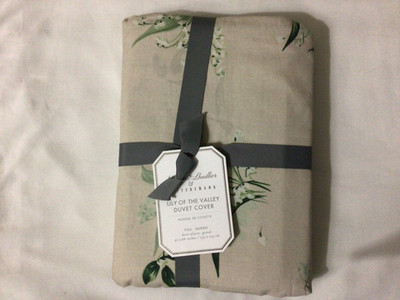 POTTERY BARN MONIQUE LHUILLIER LILY OF THE VALLEY DUVET  COVER F/Q MULTI  NEW
