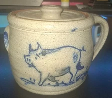 Vintage ROWE POTTERY 🩵Glaze Heavy Handmade with Original Cover