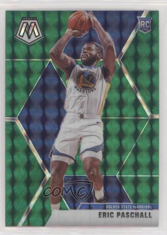 2019-20 Panini Mosaic Rookies Green Prizm Eric Paschall #250 Rookie RC 0ru6