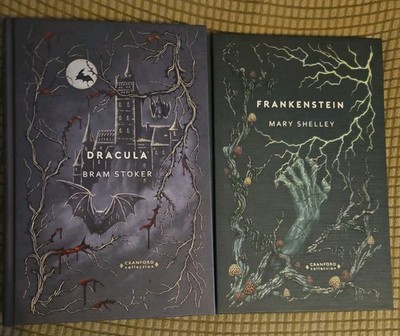 DRACULA Bram Stoker FRANKENSTEIN Mary Shelley Cranford Collection Painted Edges