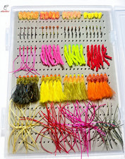 eliteflies 120 Smallwater Barbless Box fly fishing flies Blob worm marabou lures