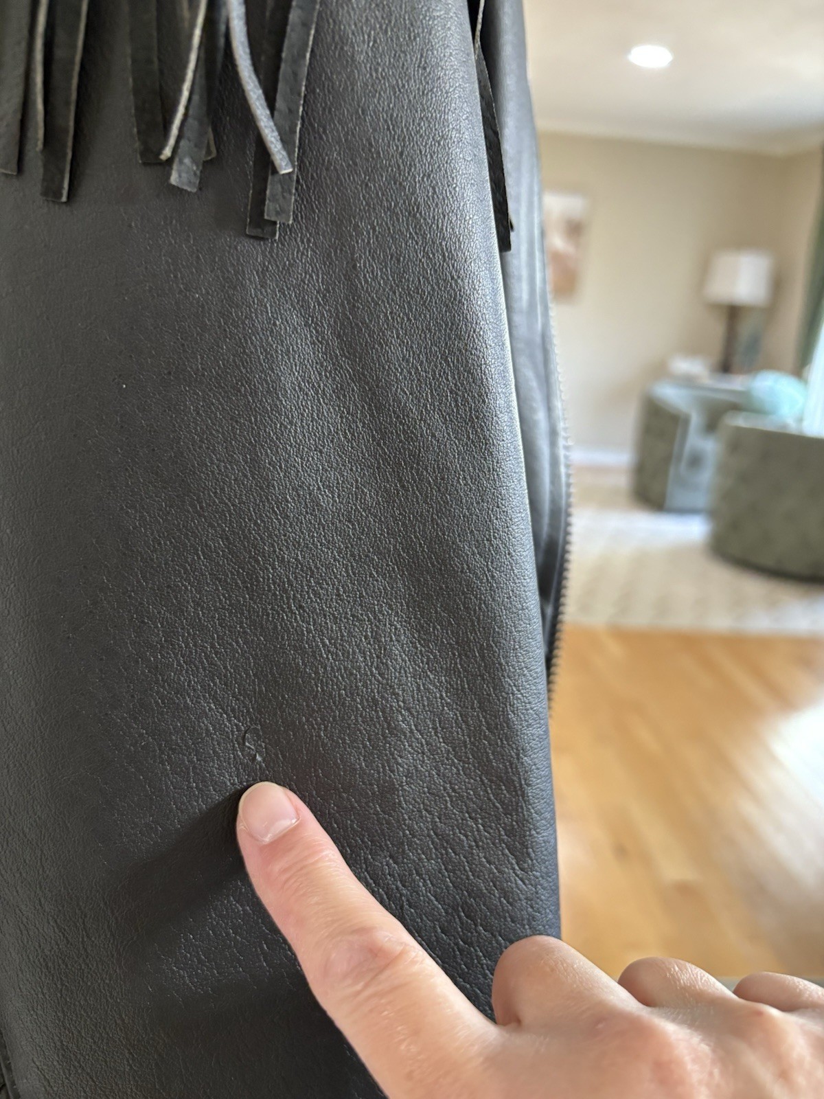 USA Bikers Dream Apparel size XXXL Women Black Leather Fringe Biker Jacket