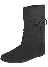 Wikinger Stiefel mit Schnürung, schwarz; Mittelalter Stiefel schwarz; Kostüm
