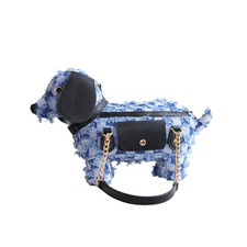 Cute Puppy Doll Crossbody Bag for Women Color blue  Animal Shoulder Handbag