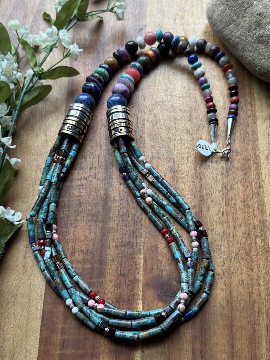 【SUMMER SALE】Naotokojima ブレスレット Tommy Rosita Singer T R Sterling Silver Multi Strand Turquoise