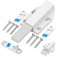 2 Pack Magnetic Push Latches Push To Open Door Latch Push Release for Cabinet
