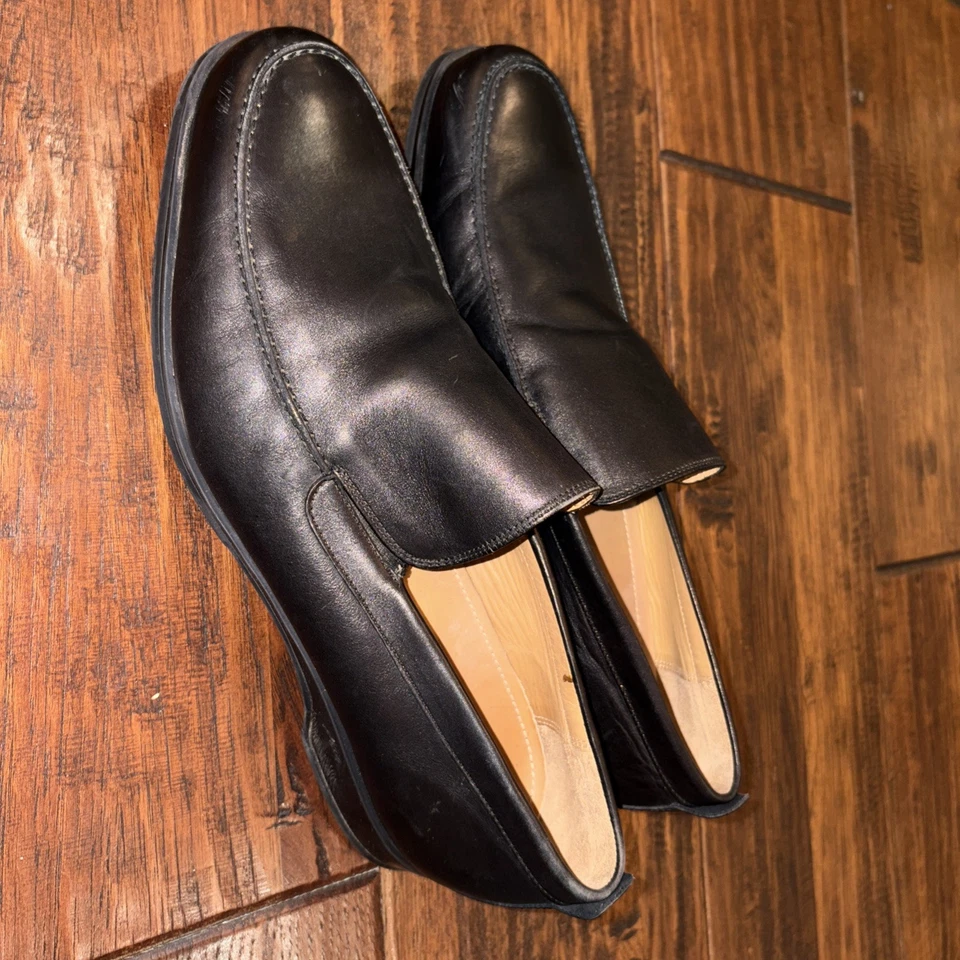 COACH LEATHER LOAFER SLIP ON  BLACK FLAT SHOES SZ 12 D MEN SLIP ON - Image 4 of 4