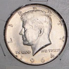 1964-P Kennedy Half Dollar 50C Philadelphia Business Strike Silver 0.9 KM#202