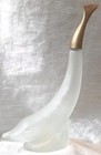 Vtg Avon Dolphin Frosted Glass Bottle Skin-So-Soft Bath Oil 8oz *Empty* 11" Tall