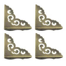 4 Pcs Metal Furniture Corner Protectors, Decorative Corner Protectors with Mo...