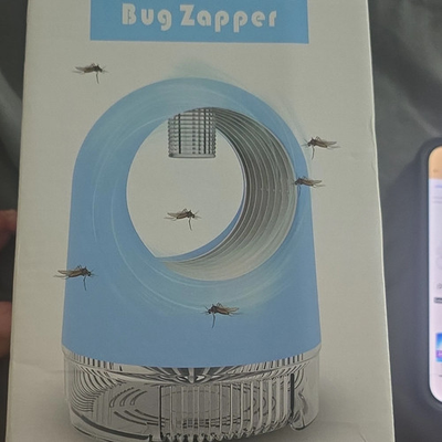 #ad Blue Indoor Bug Zapper Lamp Fly Mosquito Killer Quiet Easy Clean Electric $21.90