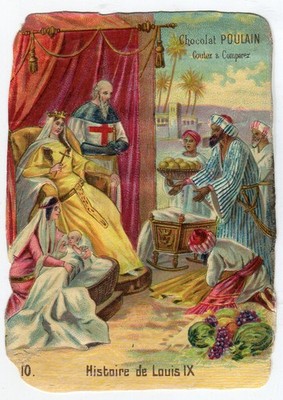 Glanzbilder Oblate scraps Märchen Histoire de Louis IX  König von Frankreich -10