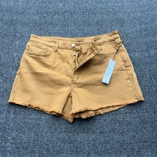 Pantalones Cortos Joe’s Jeans The Jessie Denim Relajados Talla 34 Almendra Fray Dobladillo Botón Mosca