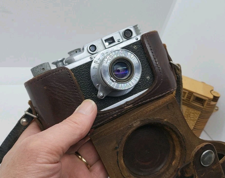 Russian FED-1 35mm  50mm 3.5 Lens .Vintage Soviet Camera Leica Copy