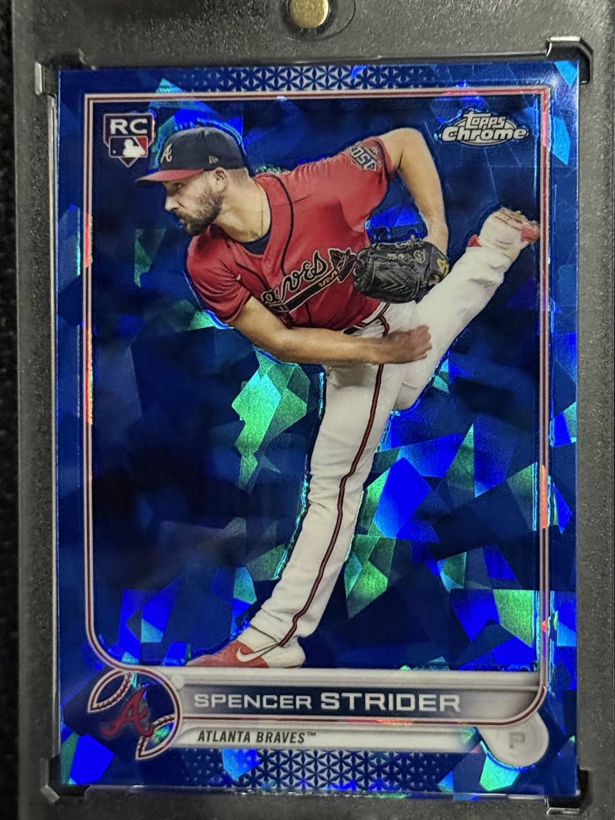 2022 TOPPS CHROME SAPPHIRE #509 BLUE SAPPHIRE SPENCER STRIDER *SP/RC