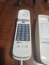 Vintage AT T TRIMLINE Telephone 210 SlimLine Lighted Touchtone w/Cords