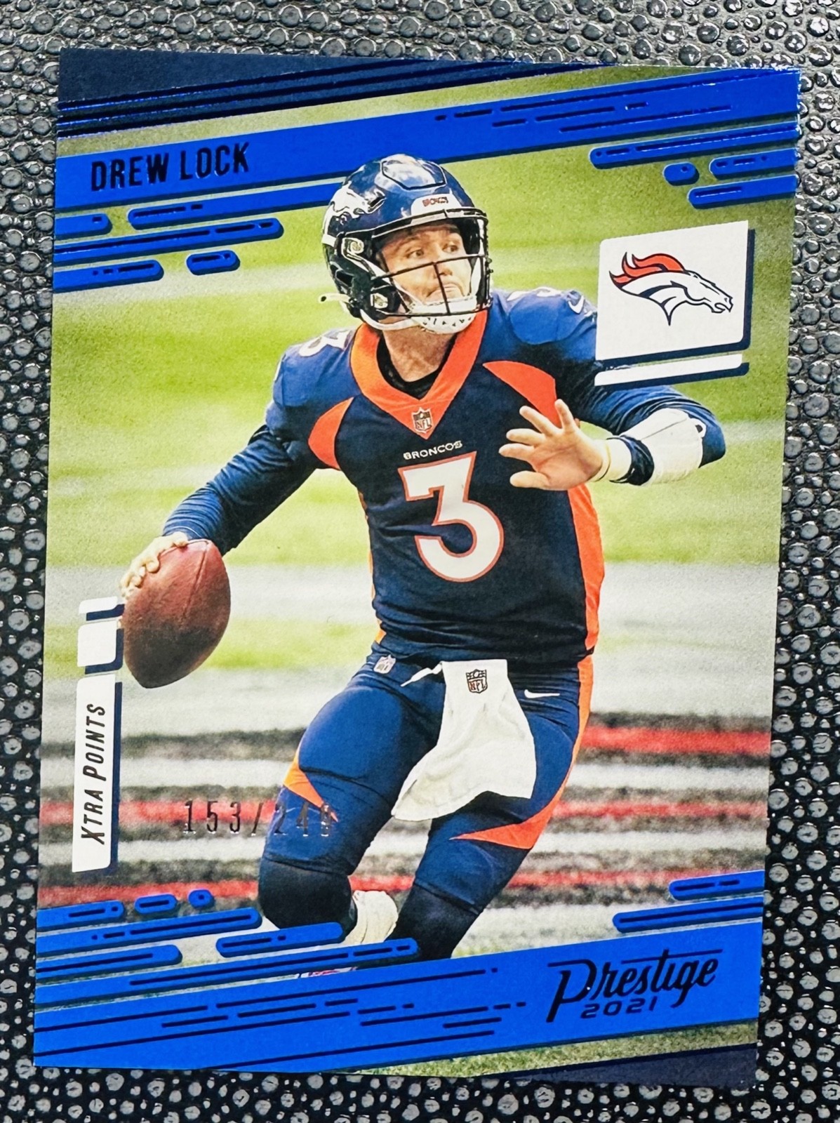 2021 Panini Prestige Xtra Points Blue #/249 #41 Drew Lock - Denver Broncos