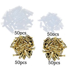 200x Car Bullet Terminal Electrical Wire Connector 4mm Diameter Pin Female Male