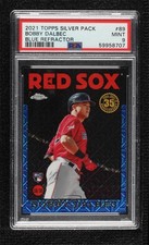 2021 Topps Silver Pack 1986 Chrome Baseball Blue Bobby Dalbec PSA 9 MINT 07b3
